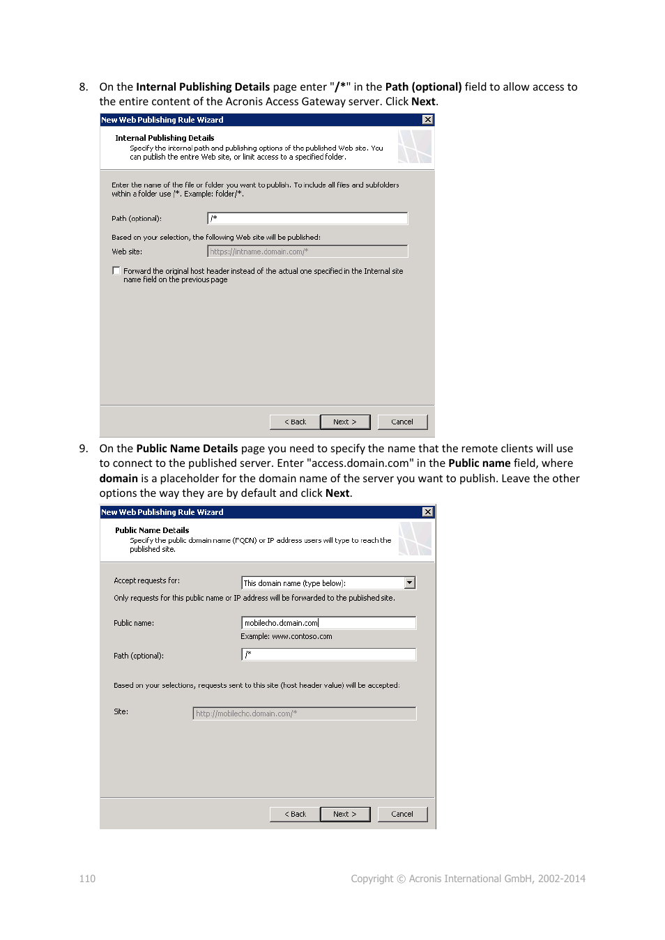 Acronis Access Advanced - Administrator's Guide User Manual | Page 110 / 259