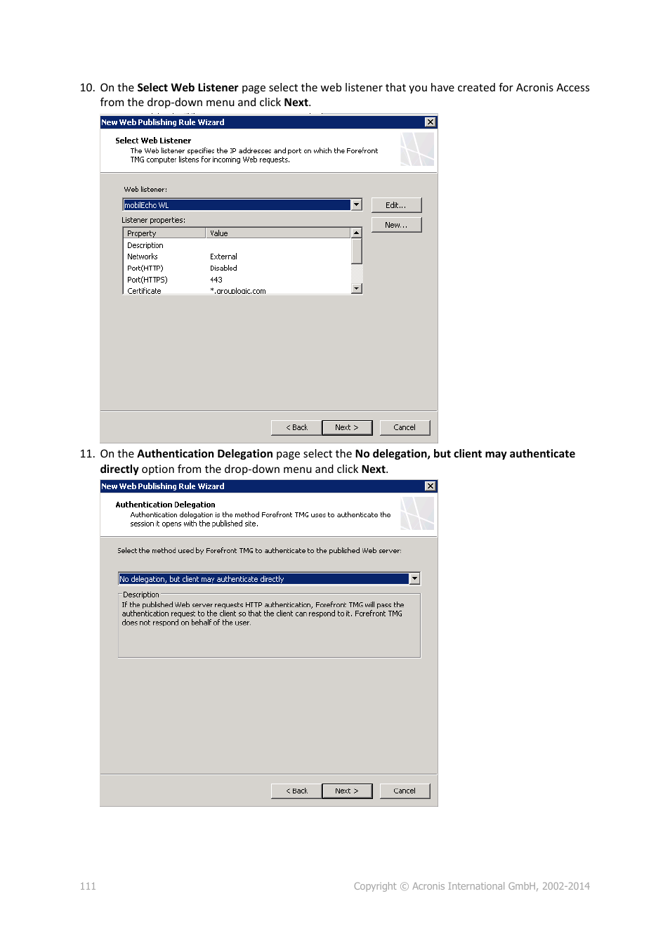 Acronis Access Advanced - Administrator's Guide User Manual | Page 111 / 259