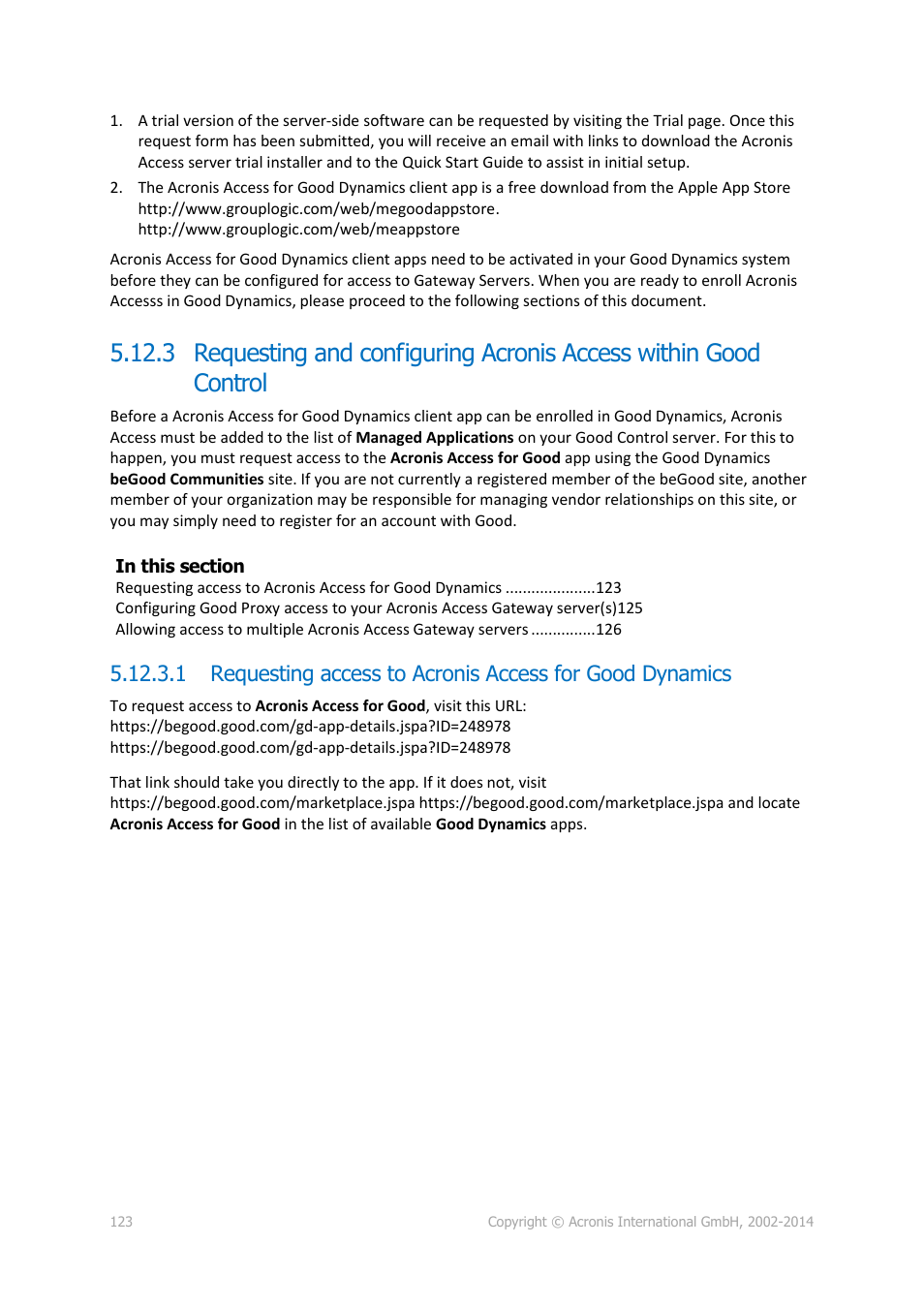 Acronis Access Advanced - Administrator's Guide User Manual | Page 123 / 259