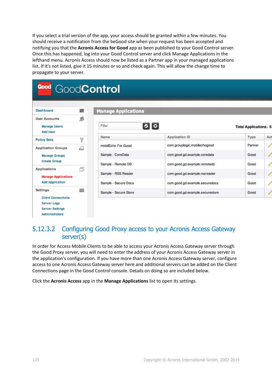 Acronis Access Advanced - Administrator's Guide User Manual | Page 125 / 259