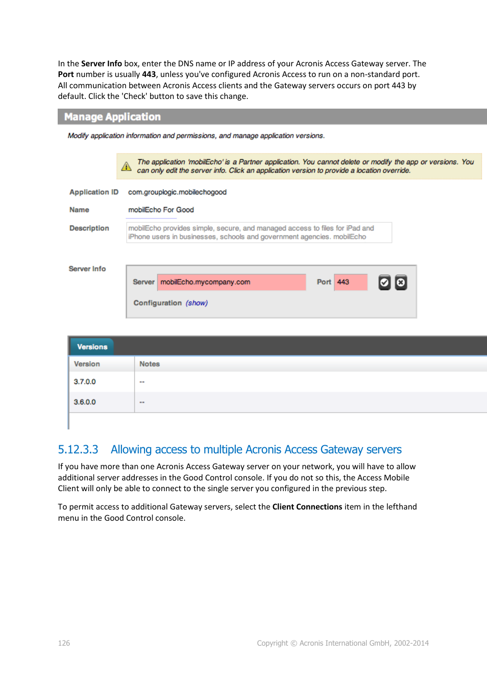 Acronis Access Advanced - Administrator's Guide User Manual | Page 126 / 259