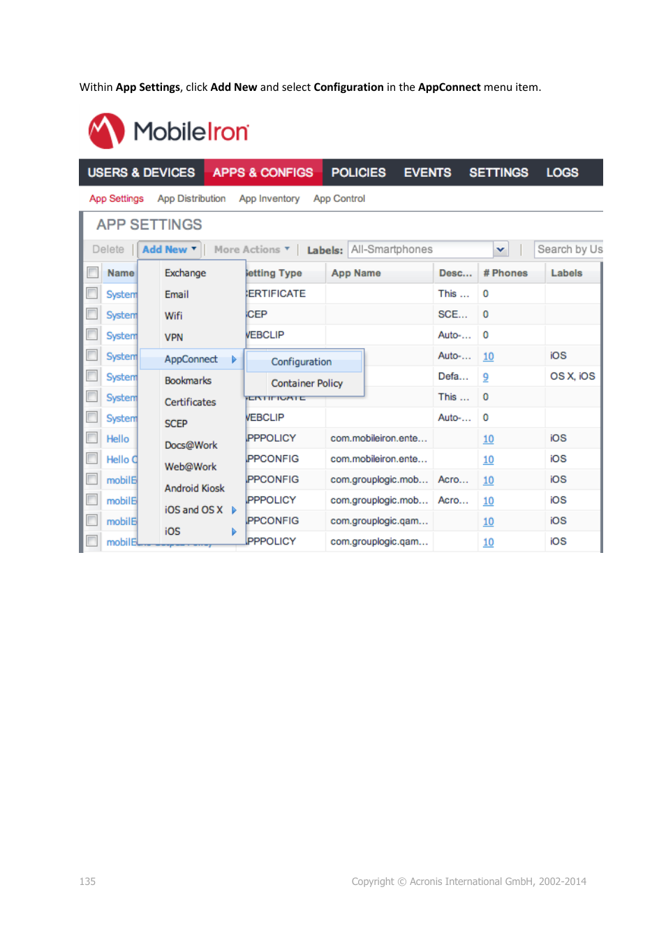 Acronis Access Advanced - Administrator's Guide User Manual | Page 135 / 259
