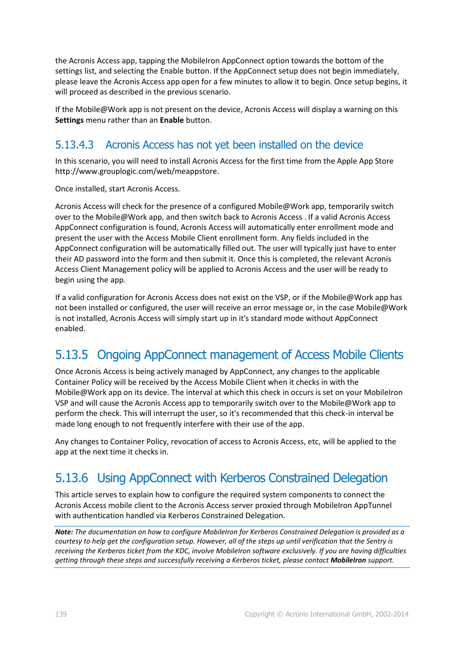 Acronis Access Advanced - Administrator's Guide User Manual | Page 139 / 259