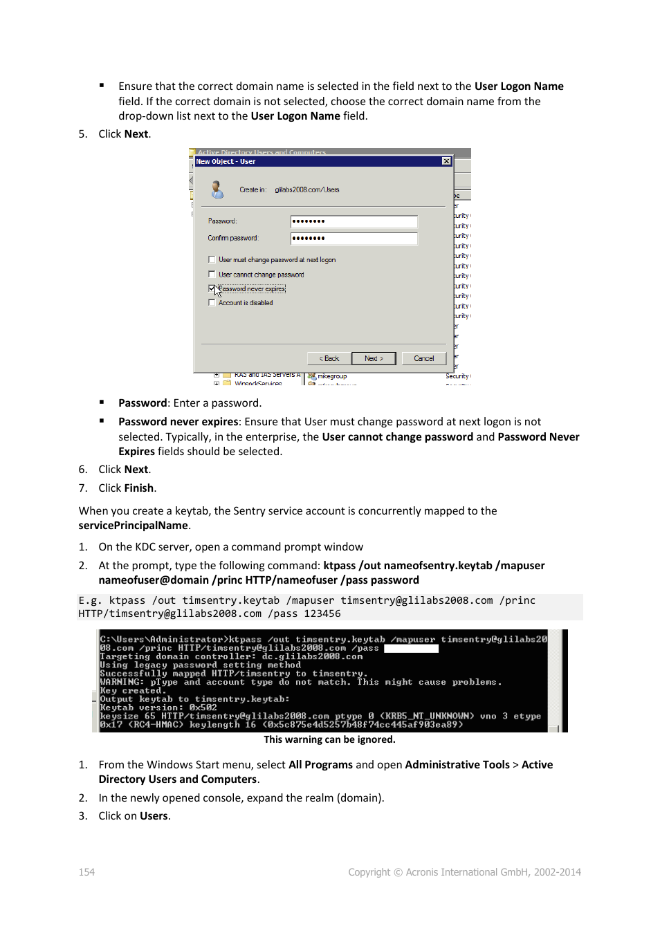Acronis Access Advanced - Administrator's Guide User Manual | Page 154 / 259