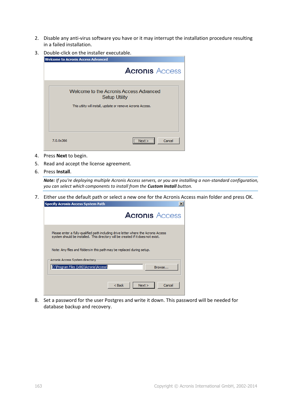 Acronis Access Advanced - Administrator's Guide User Manual | Page 163 / 259