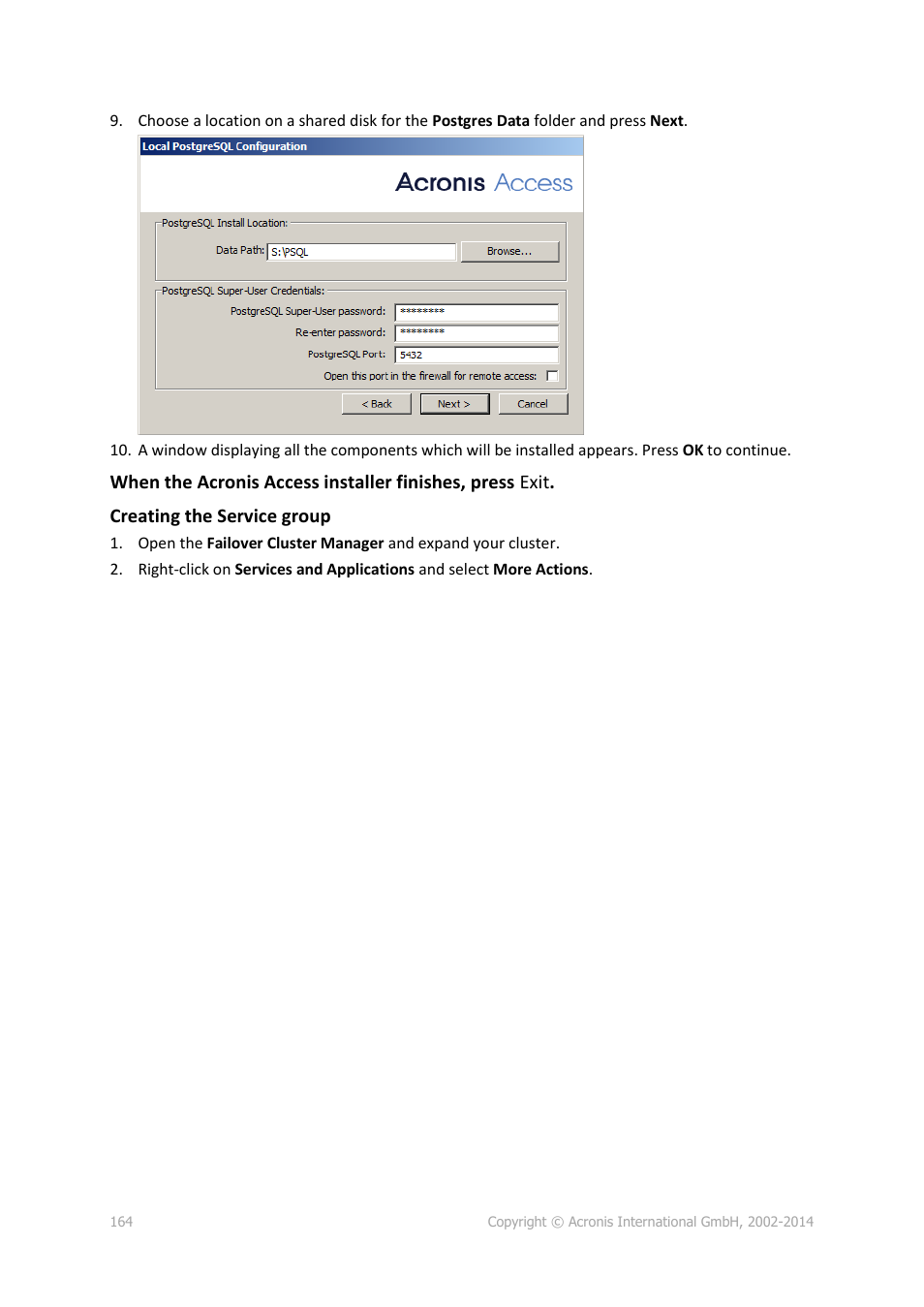 Acronis Access Advanced - Administrator's Guide User Manual | Page 164 / 259