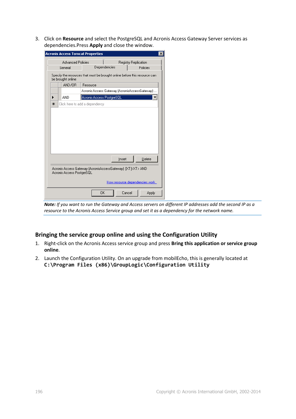 Acronis Access Advanced - Administrator's Guide User Manual | Page 196 / 259