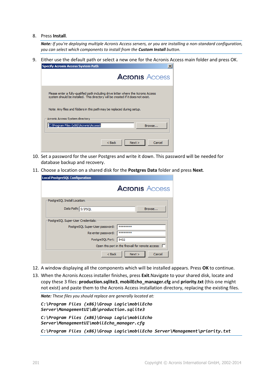 Acronis Access Advanced - Administrator's Guide User Manual | Page 201 / 259
