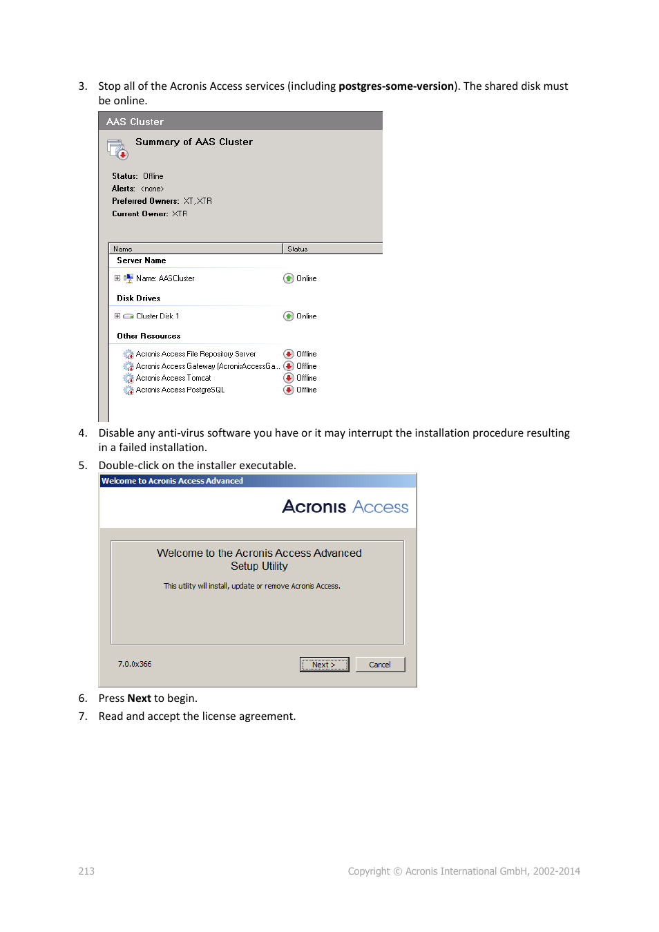 Acronis Access Advanced - Administrator's Guide User Manual | Page 213 / 259