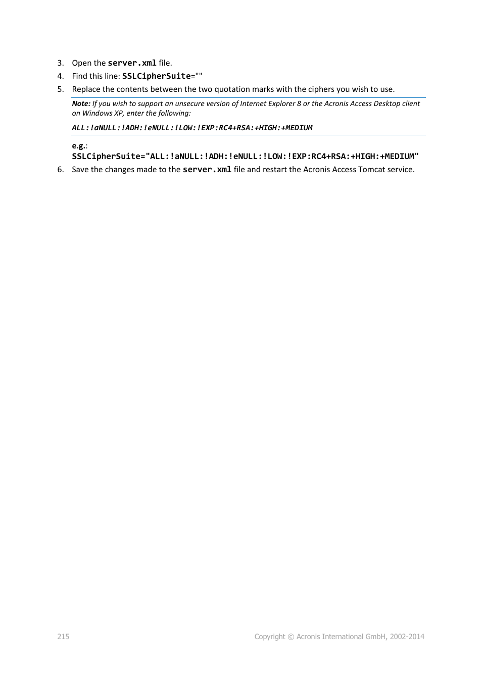 Acronis Access Advanced - Administrator's Guide User Manual | Page 215 / 259