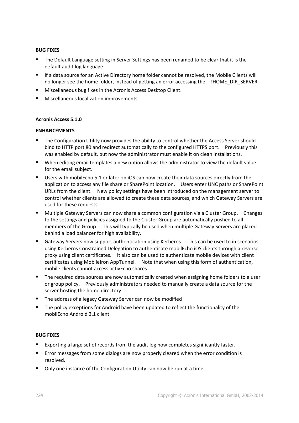 Acronis Access Advanced - Administrator's Guide User Manual | Page 224 / 259