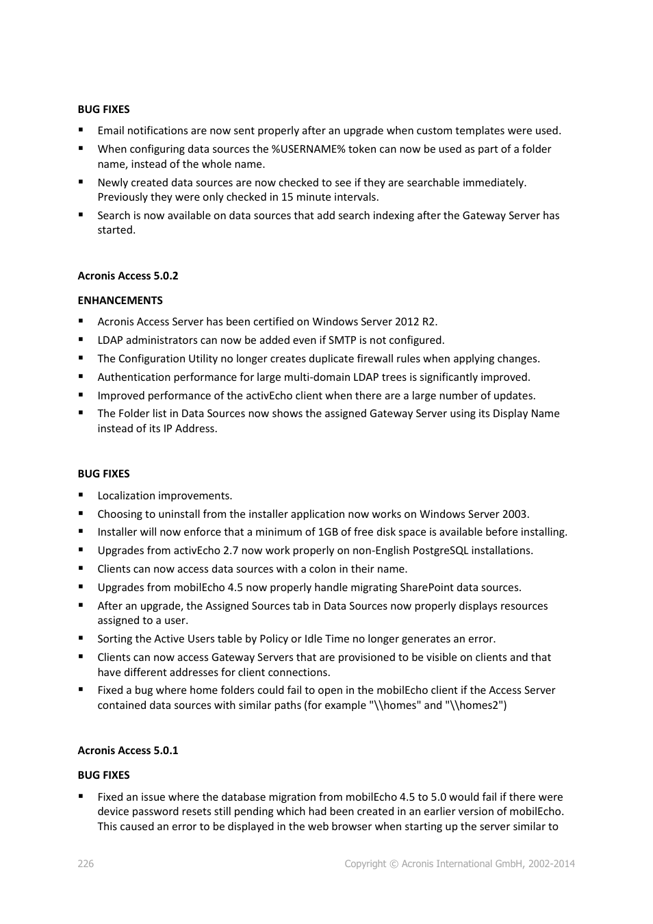Acronis Access Advanced - Administrator's Guide User Manual | Page 226 / 259