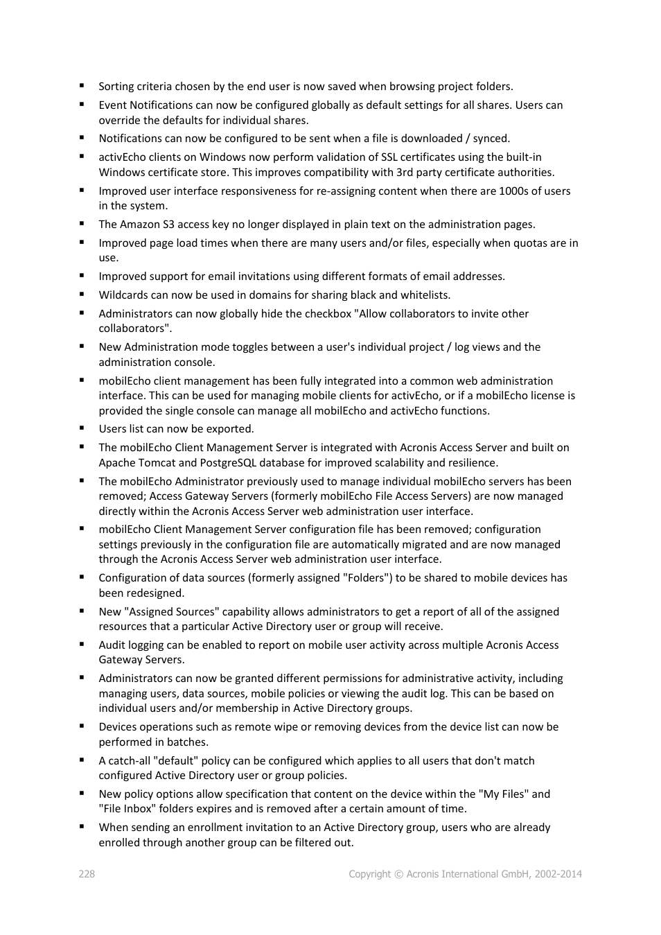 Acronis Access Advanced - Administrator's Guide User Manual | Page 228 / 259