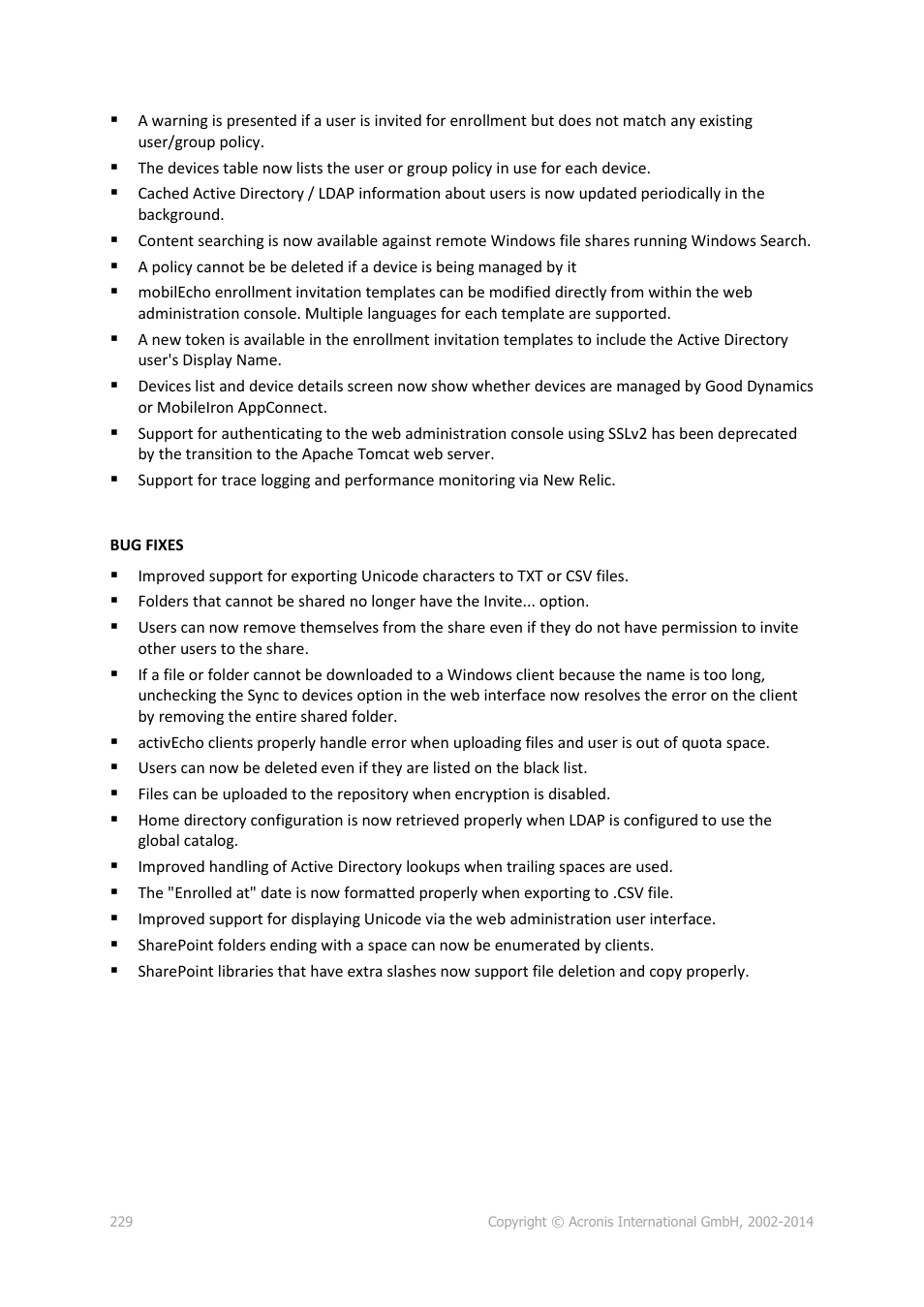Acronis Access Advanced - Administrator's Guide User Manual | Page 229 / 259