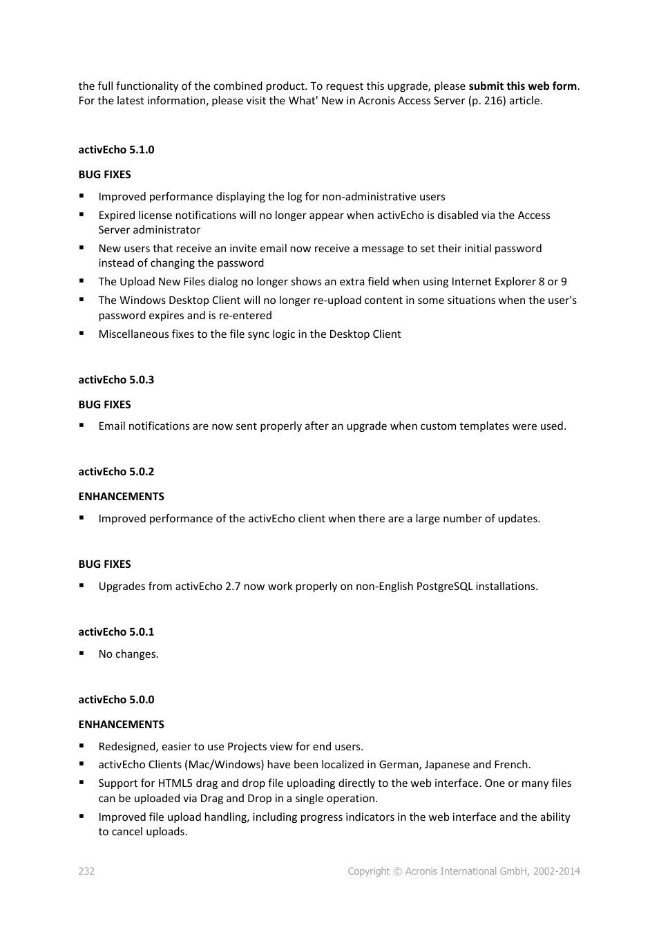 Acronis Access Advanced - Administrator's Guide User Manual | Page 232 / 259