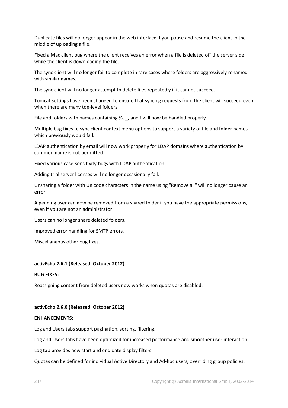 Acronis Access Advanced - Administrator's Guide User Manual | Page 237 / 259