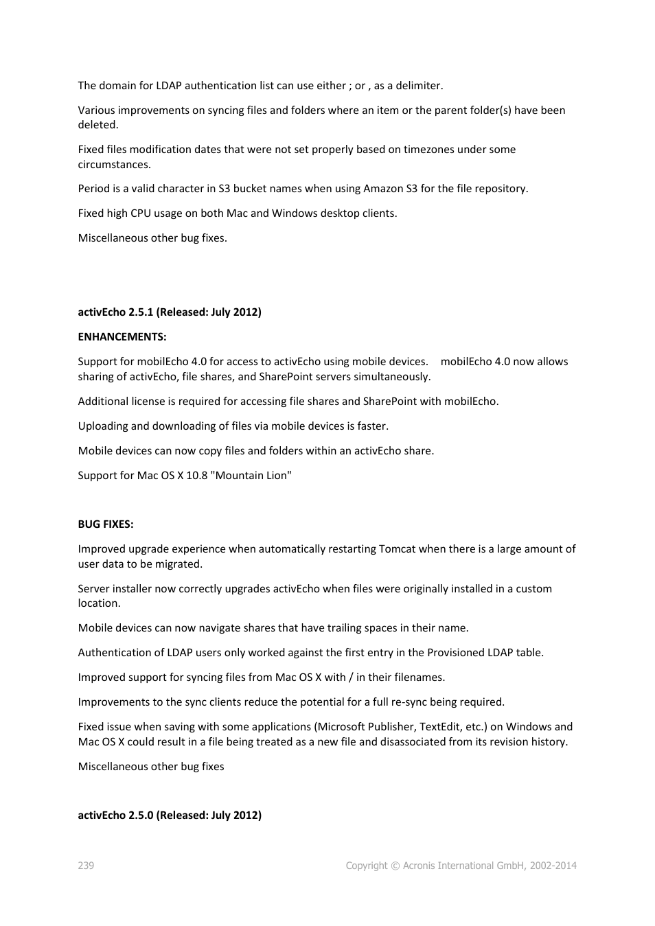 Acronis Access Advanced - Administrator's Guide User Manual | Page 239 / 259