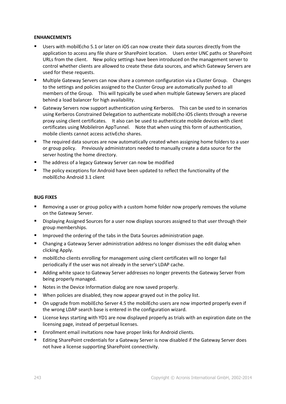 Acronis Access Advanced - Administrator's Guide User Manual | Page 243 / 259
