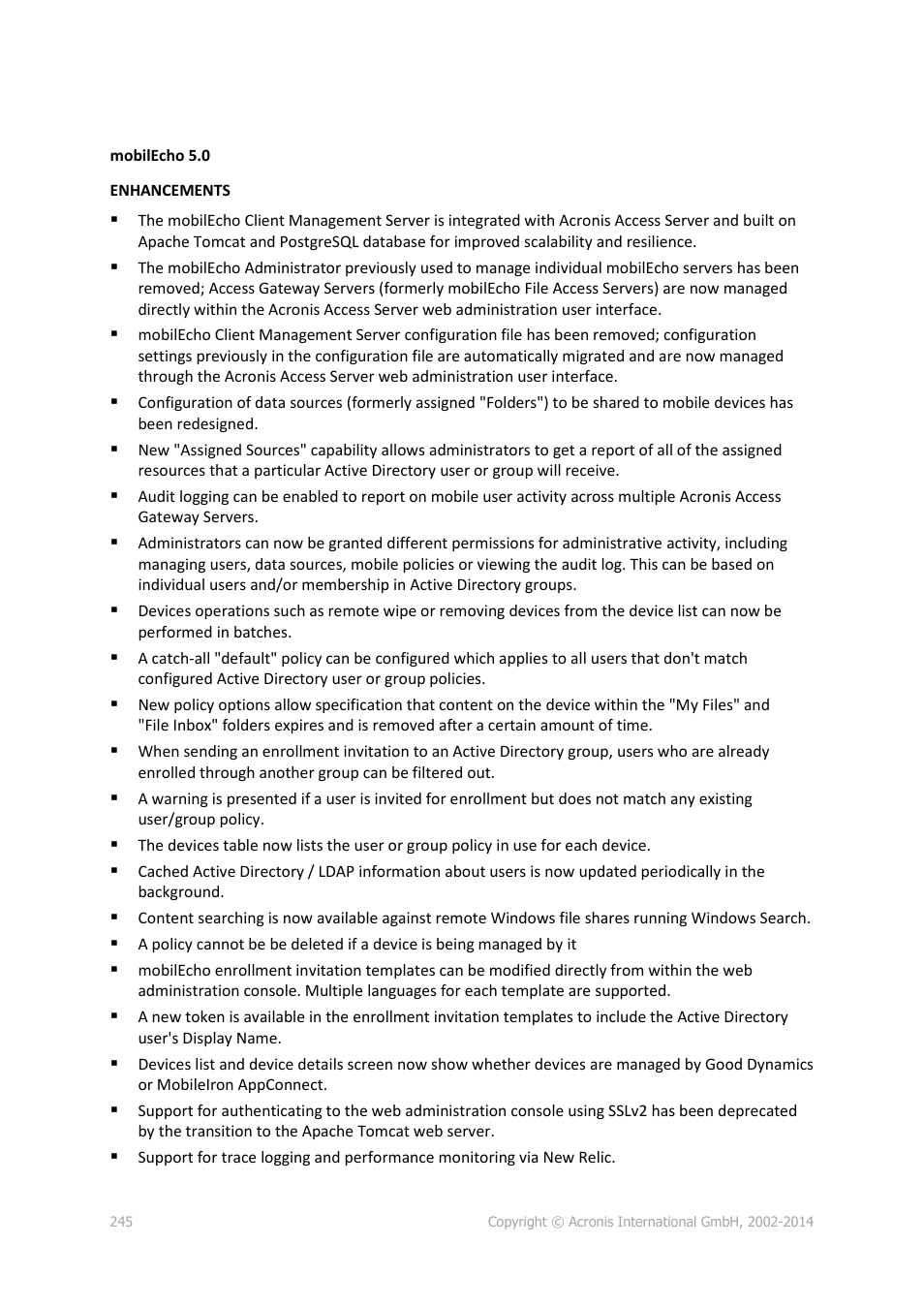 Acronis Access Advanced - Administrator's Guide User Manual | Page 245 / 259