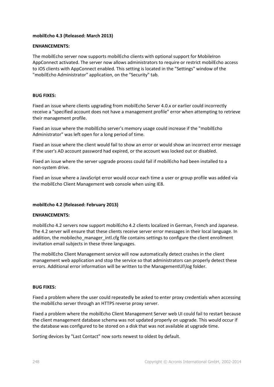 Acronis Access Advanced - Administrator's Guide User Manual | Page 248 / 259