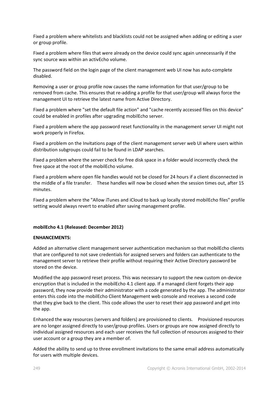 Acronis Access Advanced - Administrator's Guide User Manual | Page 249 / 259