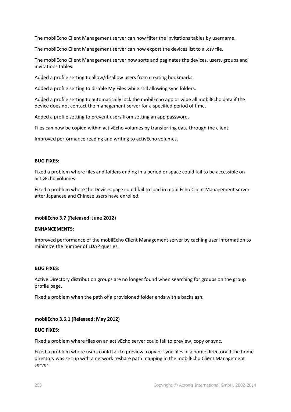 Acronis Access Advanced - Administrator's Guide User Manual | Page 253 / 259