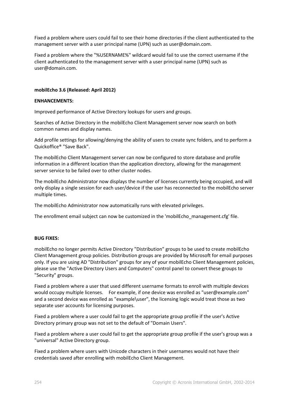 Acronis Access Advanced - Administrator's Guide User Manual | Page 254 / 259