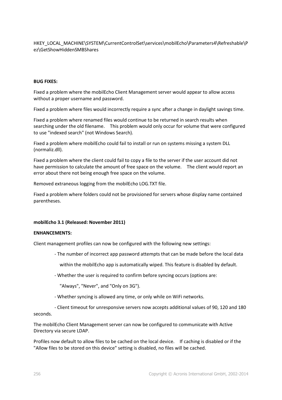Acronis Access Advanced - Administrator's Guide User Manual | Page 256 / 259