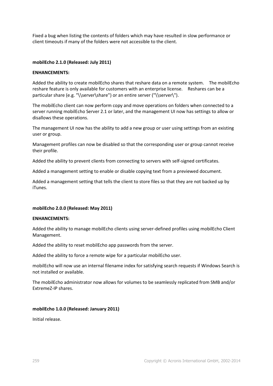 Acronis Access Advanced - Administrator's Guide User Manual | Page 259 / 259