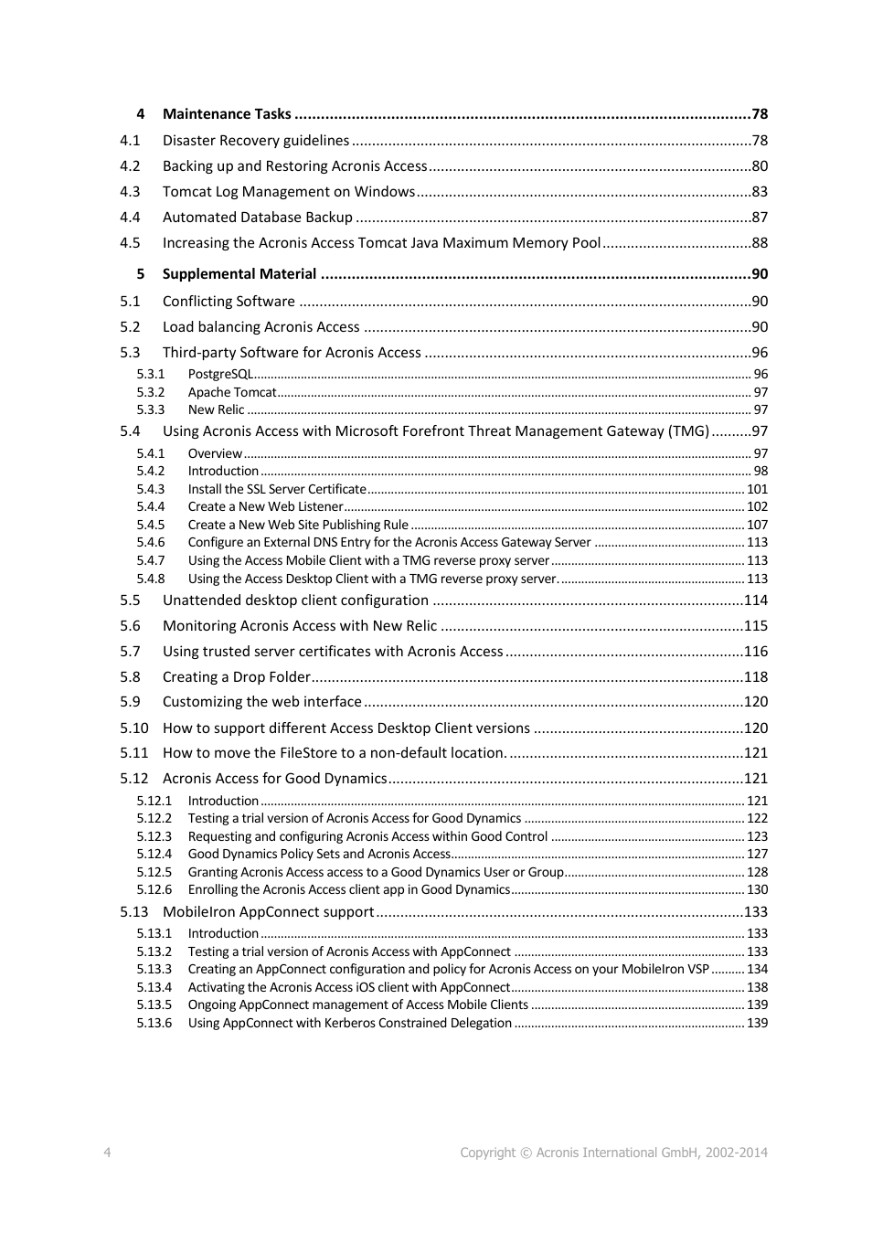 Acronis Access Advanced - Administrator's Guide User Manual | Page 4 / 259