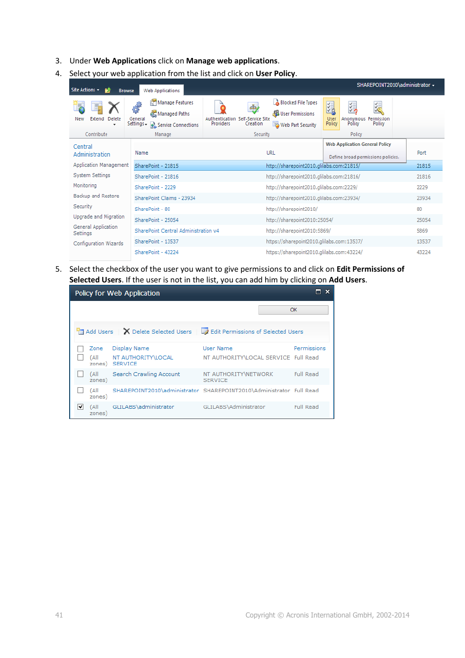 Acronis Access Advanced - Administrator's Guide User Manual | Page 41 / 259