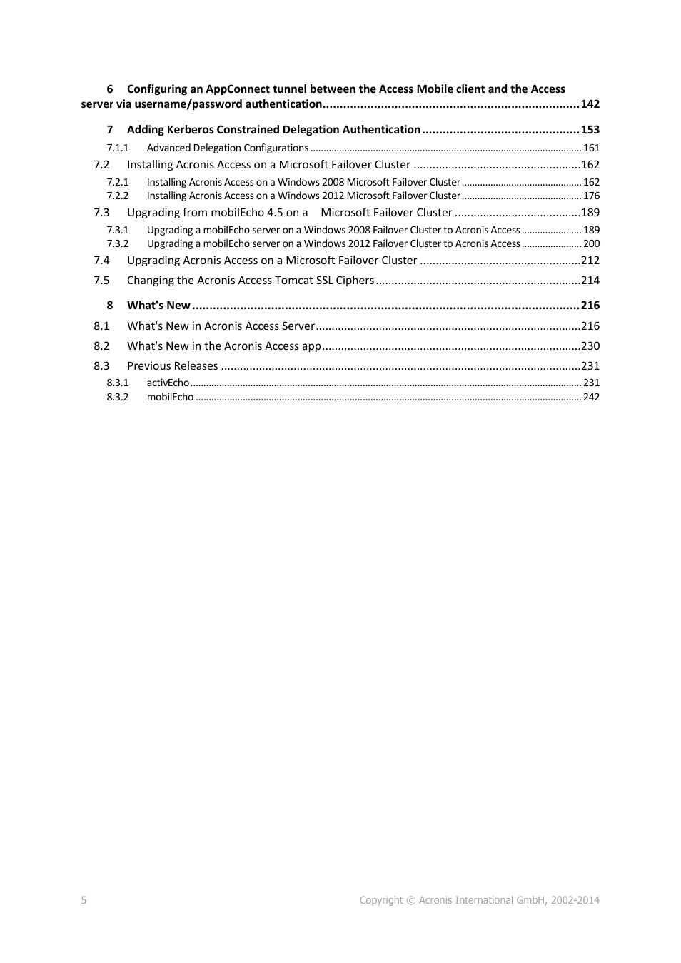 Acronis Access Advanced - Administrator's Guide User Manual | Page 5 / 259