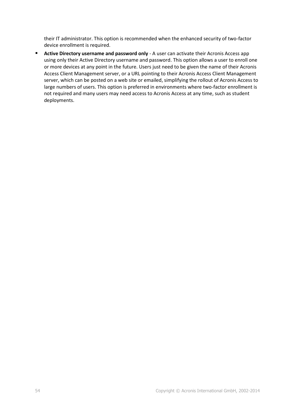 Acronis Access Advanced - Administrator's Guide User Manual | Page 54 / 259