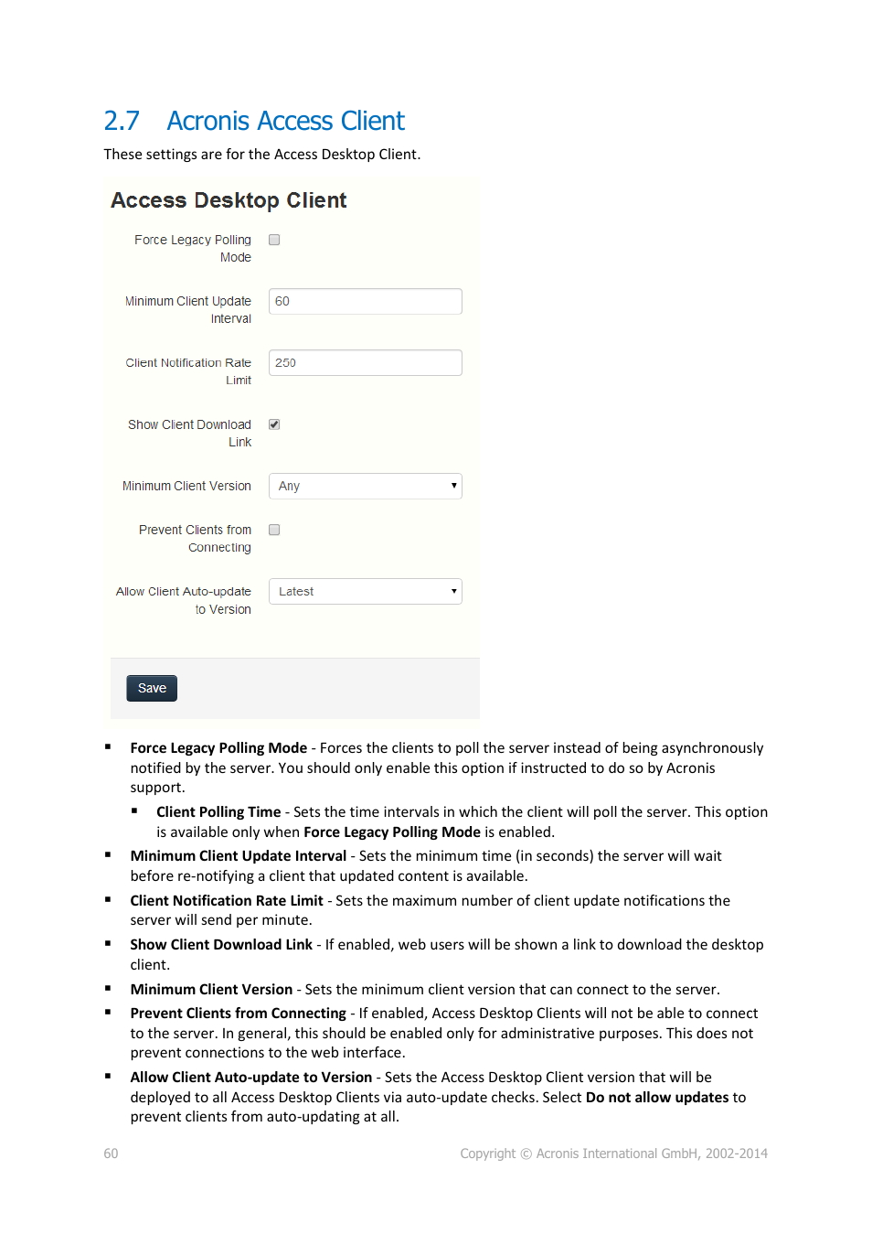 7 acronis access client, Acronis access client | Acronis Access Advanced - Administrator's Guide User Manual | Page 60 / 259