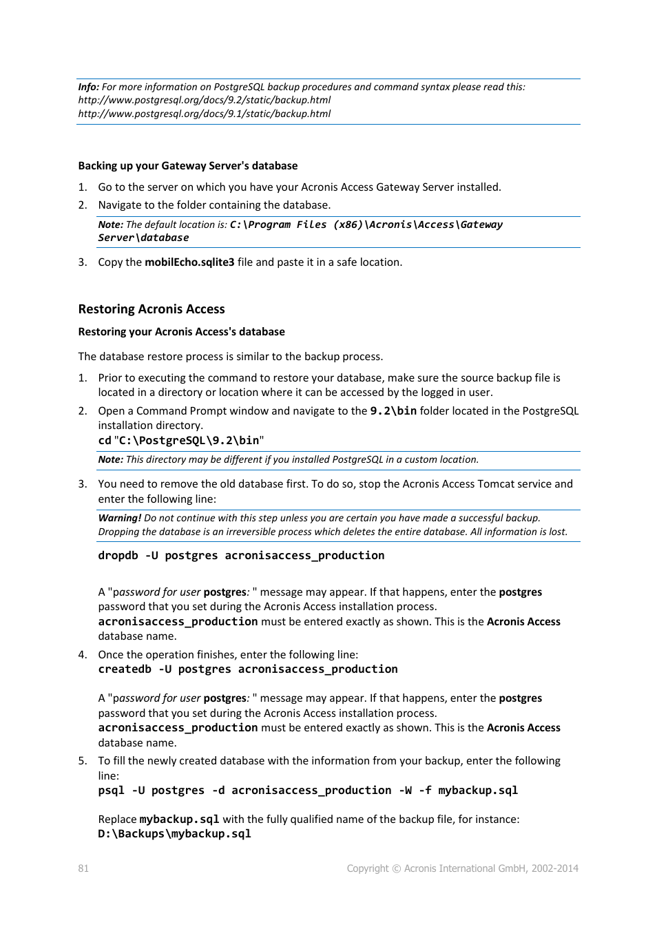 Acronis Access Advanced - Administrator's Guide User Manual | Page 81 / 259