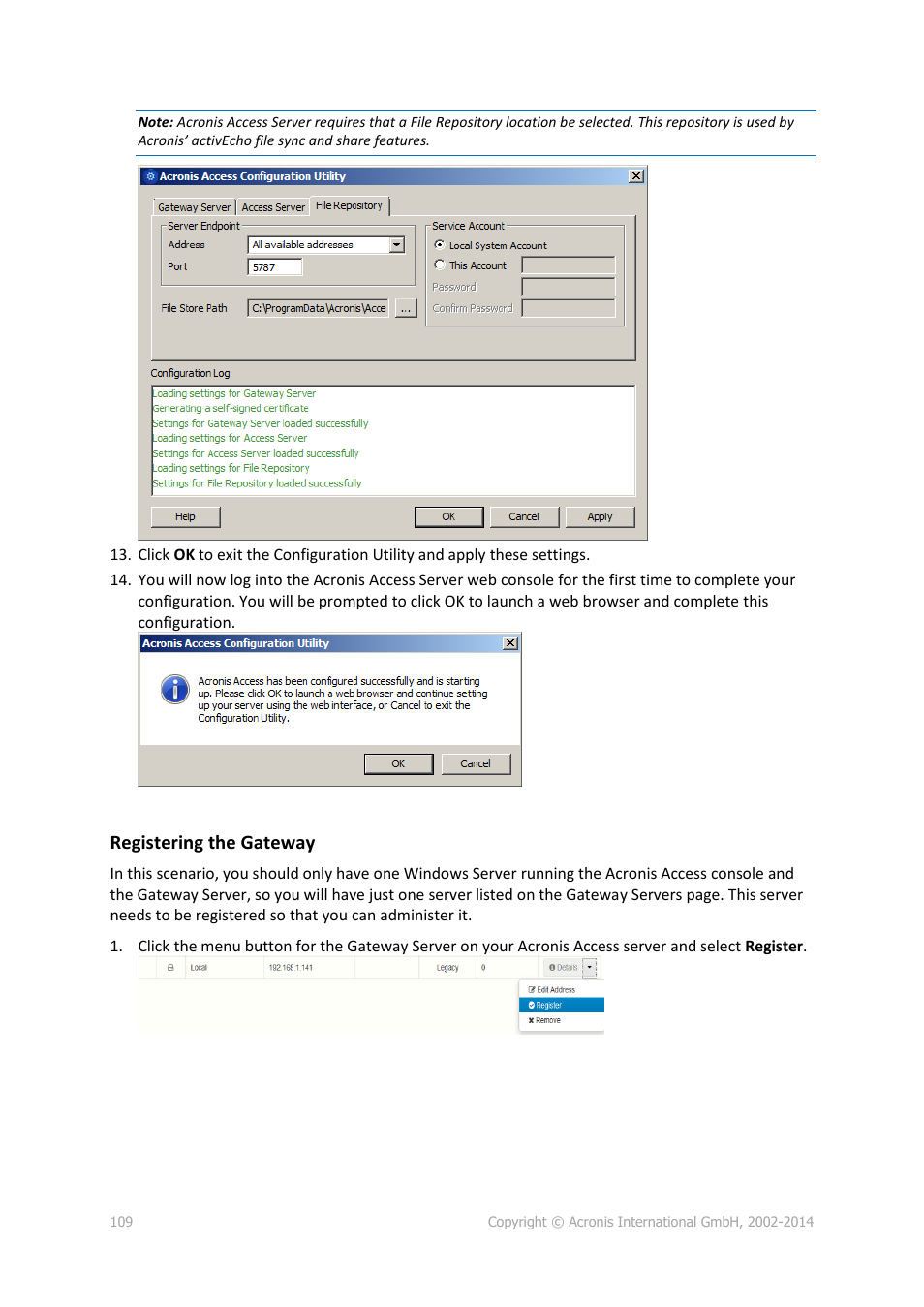 Acronis Access Advanced - Installation Guide User Manual | Page 109 / 180