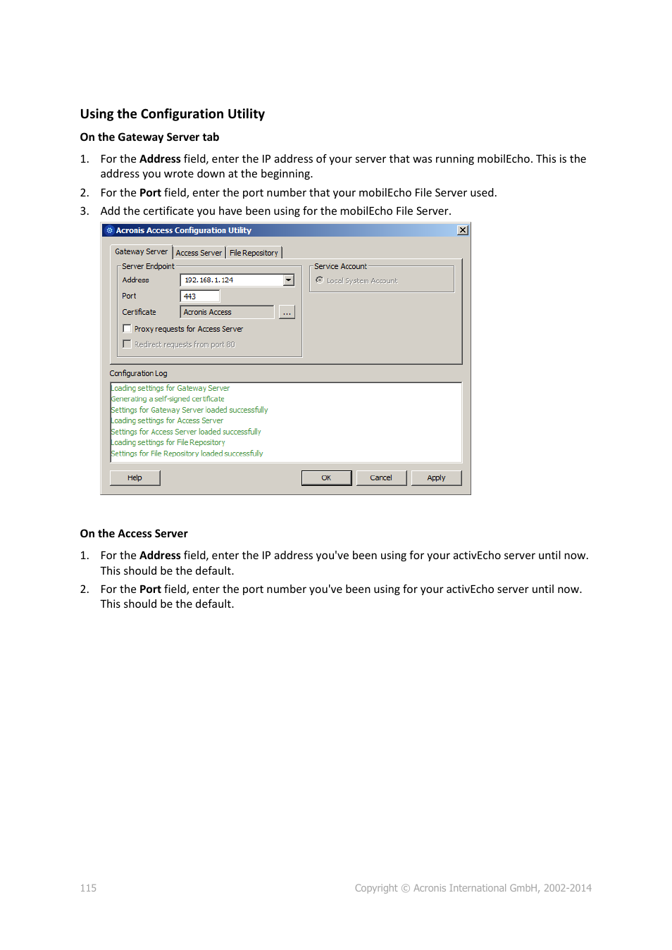 Acronis Access Advanced - Installation Guide User Manual | Page 115 / 180