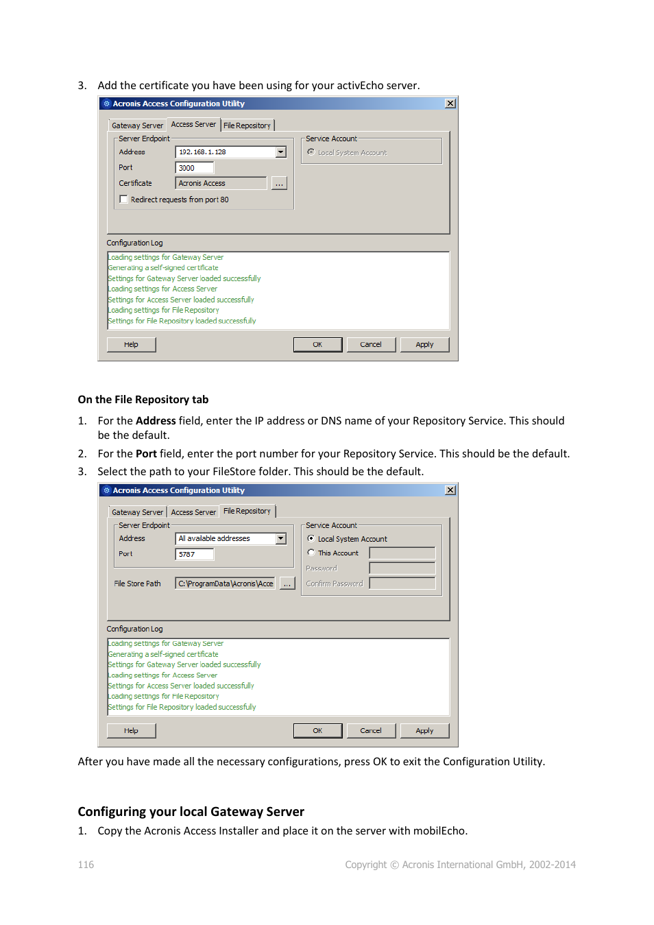 Acronis Access Advanced - Installation Guide User Manual | Page 116 / 180