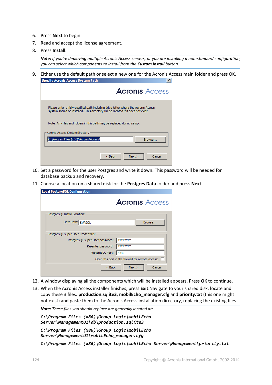 Acronis Access Advanced - Installation Guide User Manual | Page 124 / 180