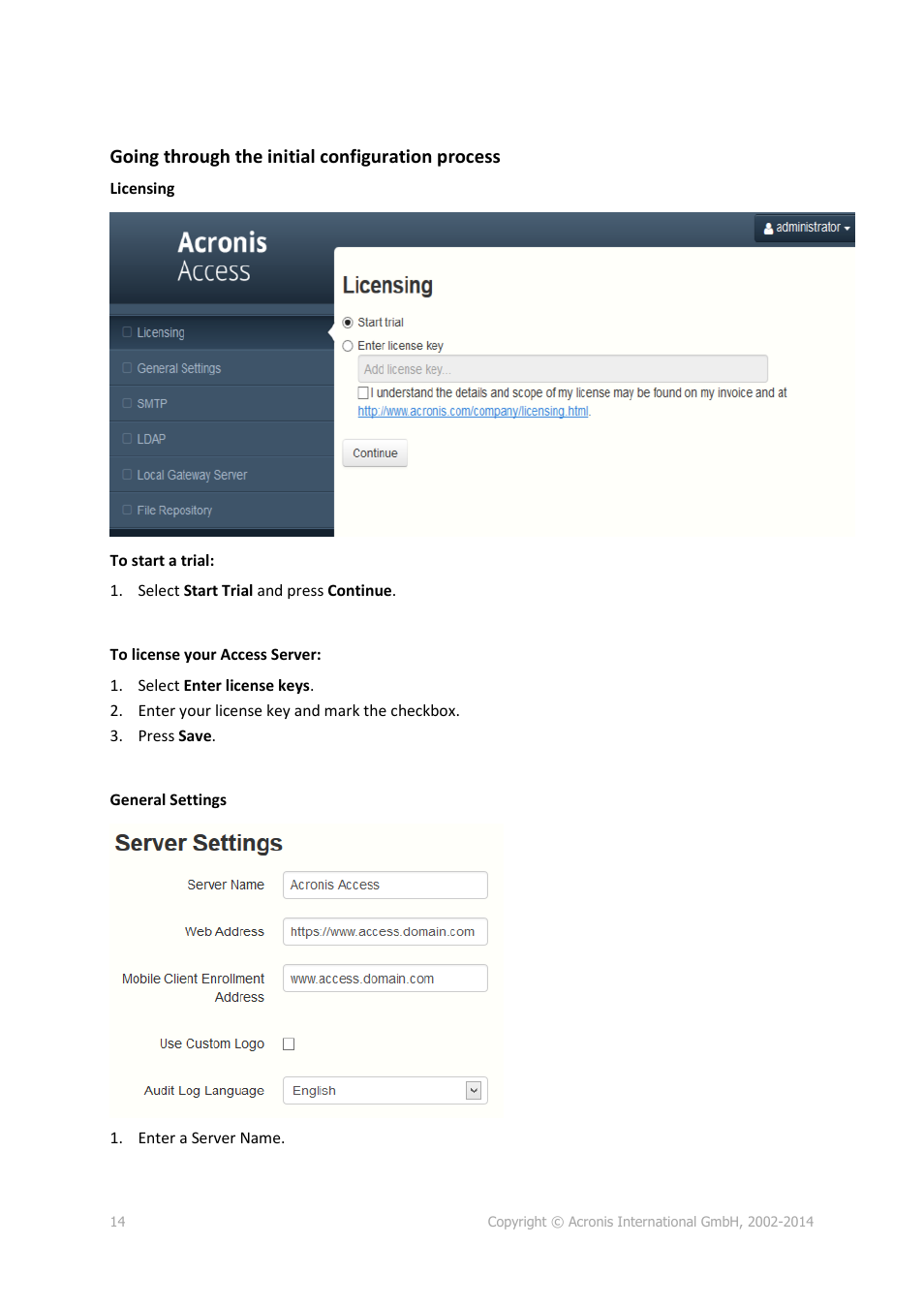 Acronis Access Advanced - Installation Guide User Manual | Page 14 / 180