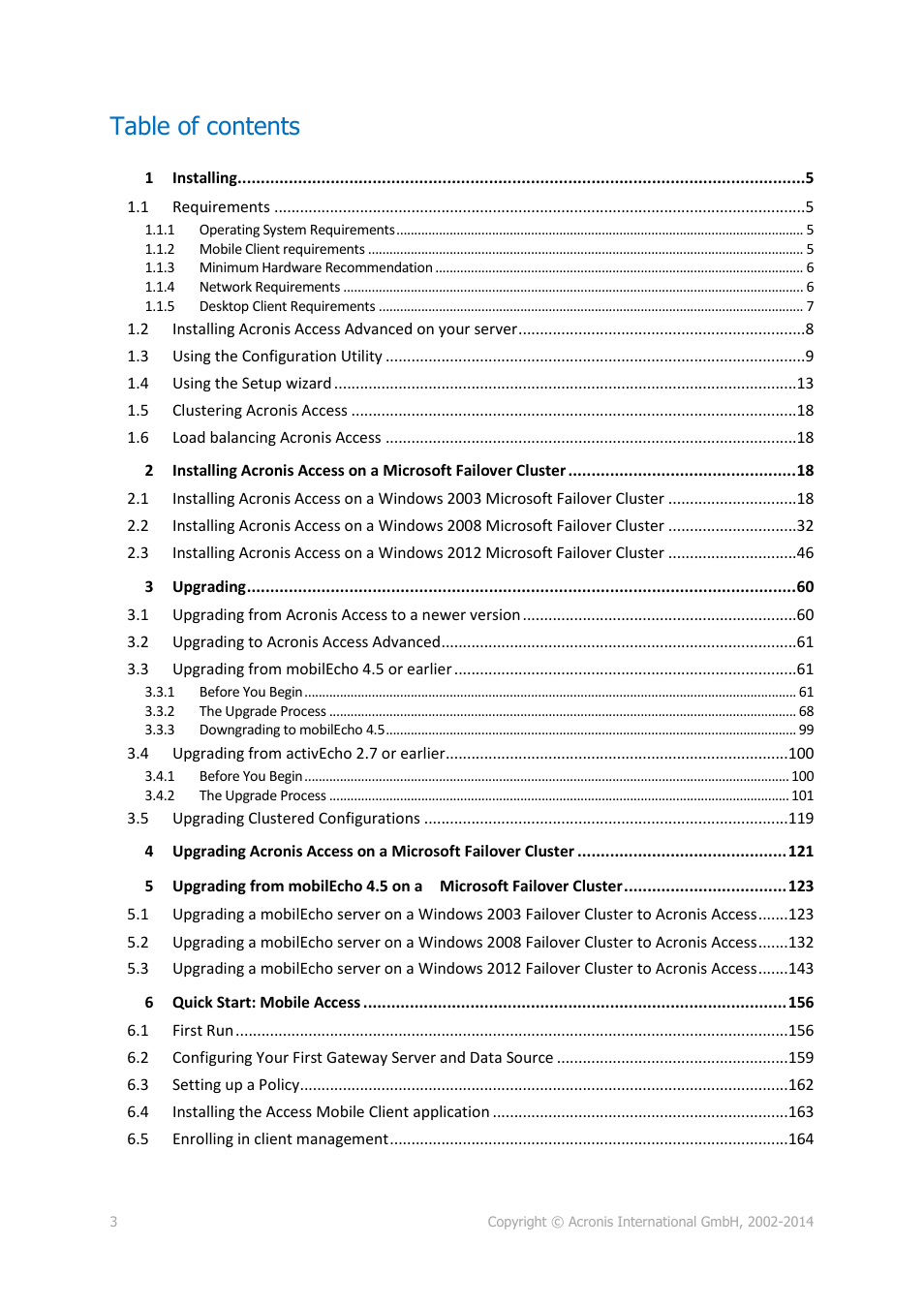 Acronis Access Advanced - Installation Guide User Manual | Page 3 / 180