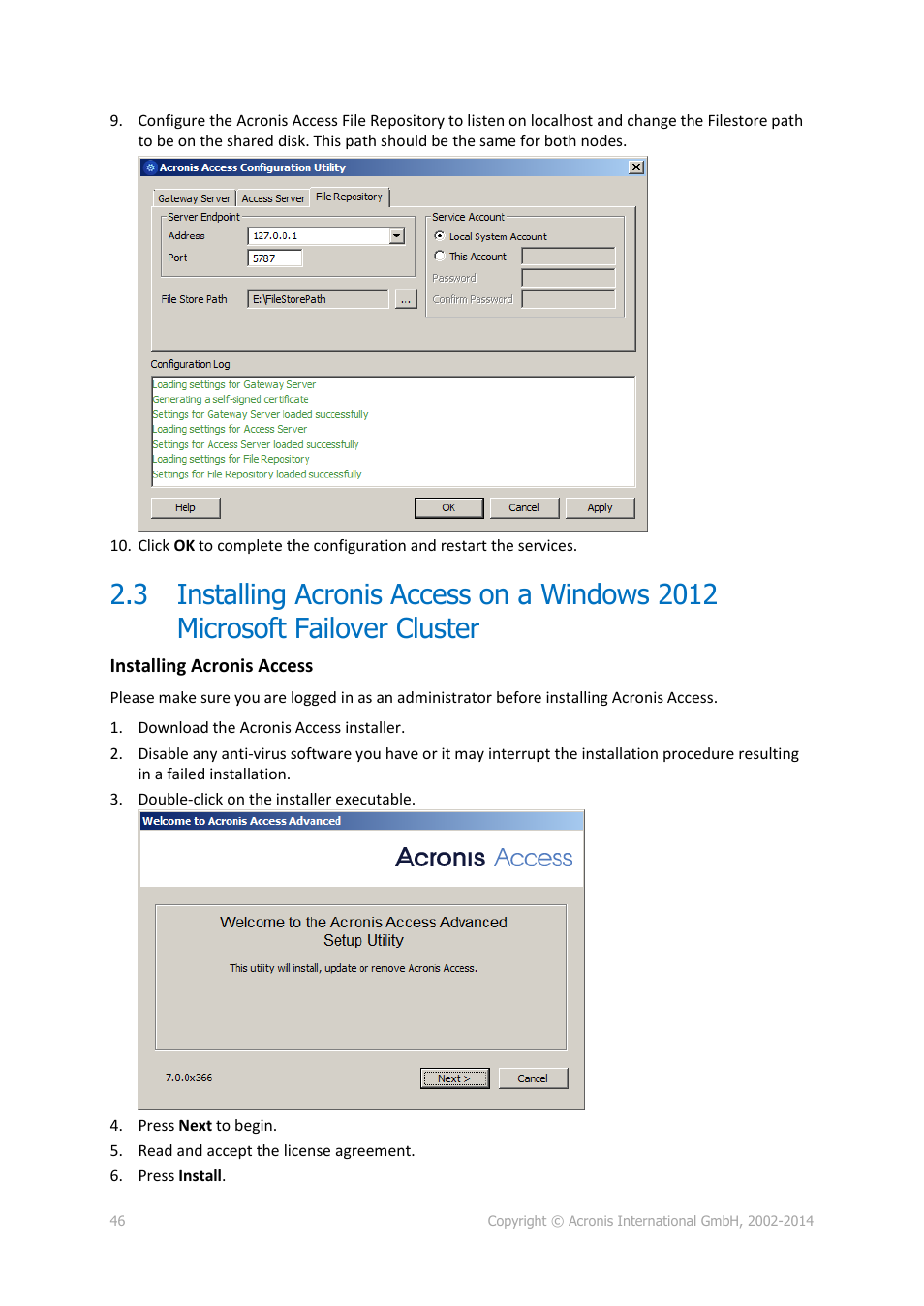 Acronis Access Advanced - Installation Guide User Manual | Page 46 / 180