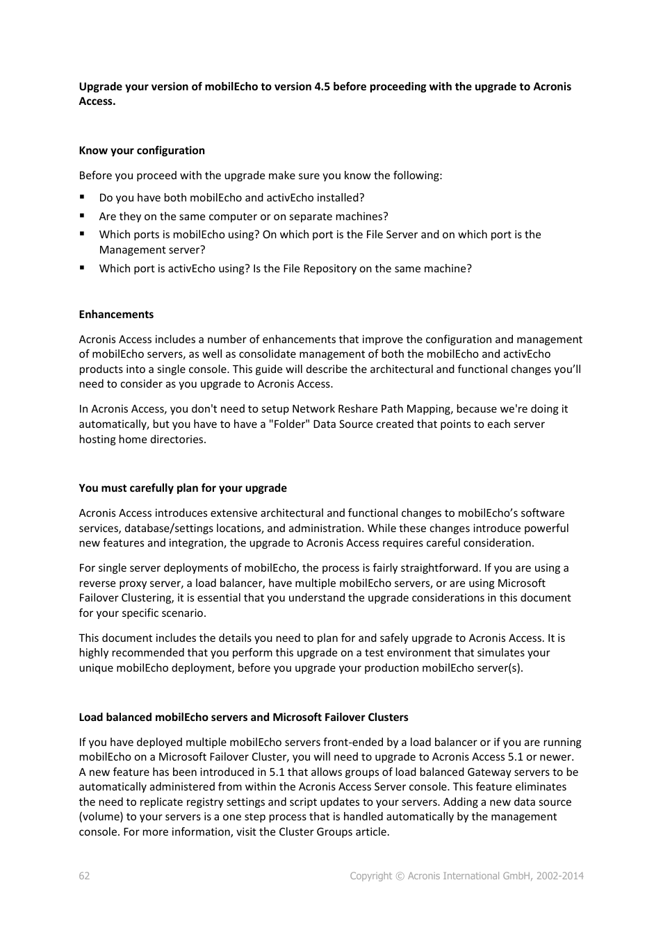 Acronis Access Advanced - Installation Guide User Manual | Page 62 / 180