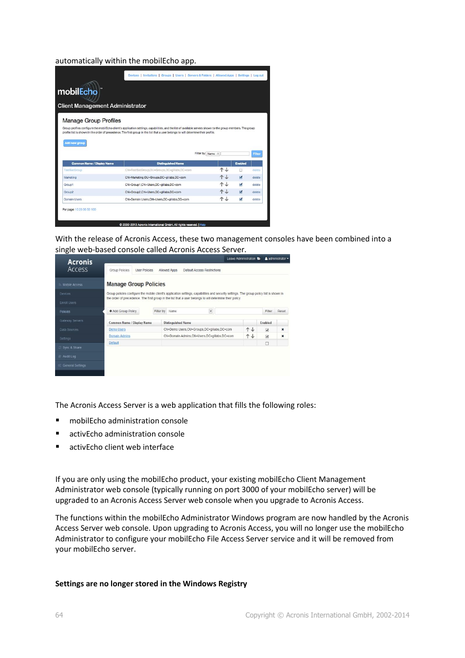 Acronis Access Advanced - Installation Guide User Manual | Page 64 / 180