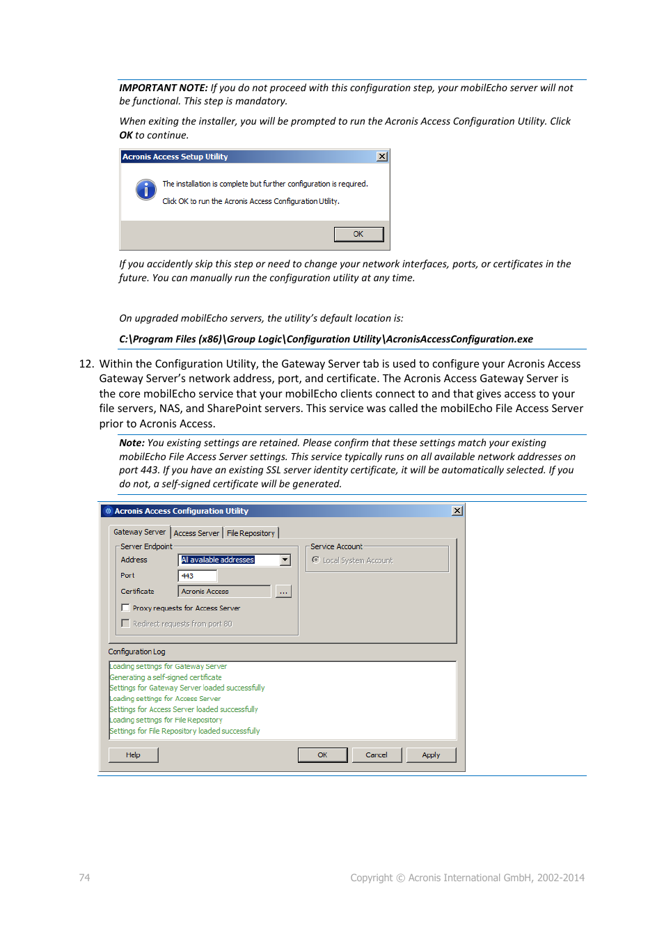 Acronis Access Advanced - Installation Guide User Manual | Page 74 / 180