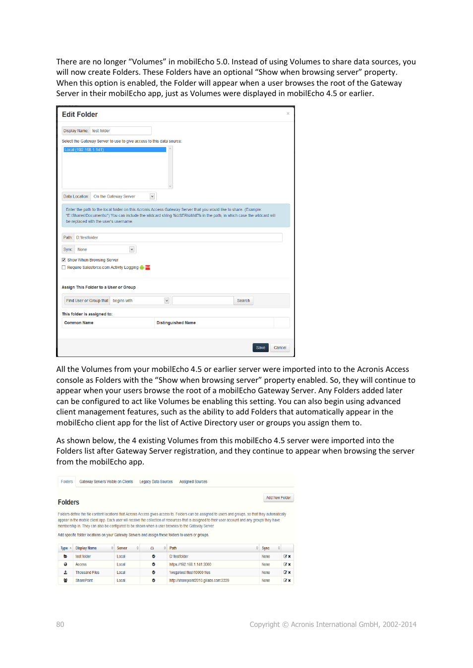 Acronis Access Advanced - Installation Guide User Manual | Page 80 / 180