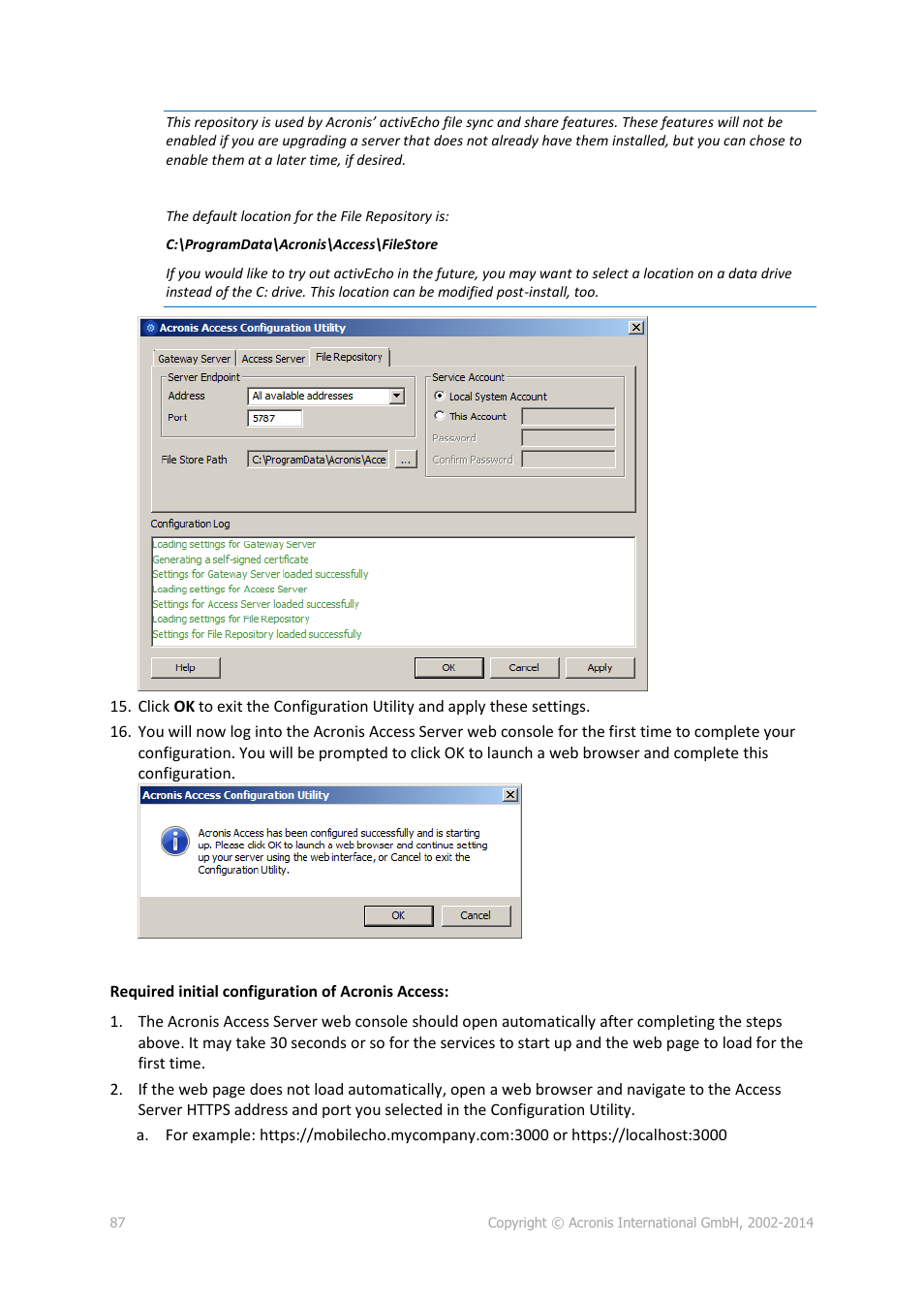 Acronis Access Advanced - Installation Guide User Manual | Page 87 / 180