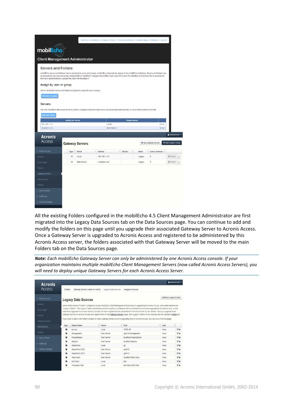 Acronis Access Advanced - Installation Guide User Manual | Page 90 / 180