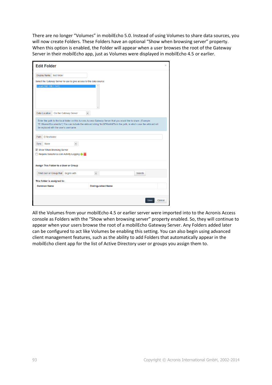 Acronis Access Advanced - Installation Guide User Manual | Page 93 / 180