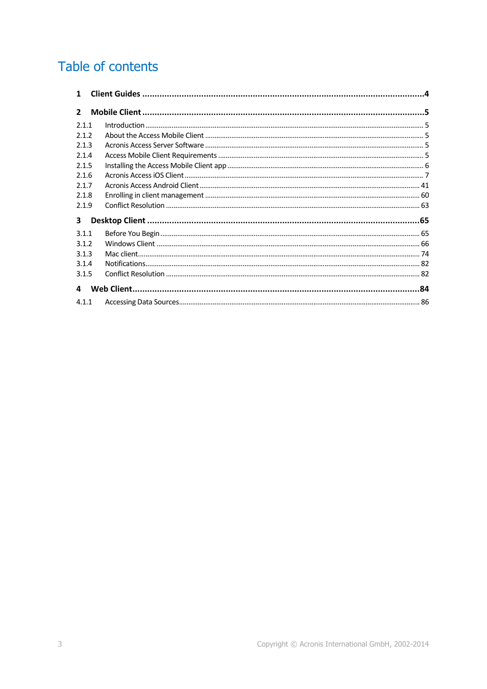 Acronis Access - User Guide User Manual | Page 3 / 91